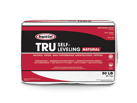 RAPID SET TRU - SELF LEVELING - HIGH PERFORMANCE ARCHITECTURAL TOPPING