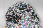 VARIEGATED SILVER DIAMOND FLAKES