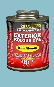 EXTERIOR KOLOUR DYE - ACETONE DYE (MIX WITH 1 GALLON ACETONE)