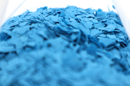 FLUORESCENT BLUE FLAKES