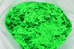 FLUORESCENT GREEN FLAKES