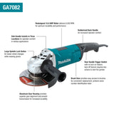 7" ANGLE GRINDER WITH LOCK-ON/ OFF SWITCH