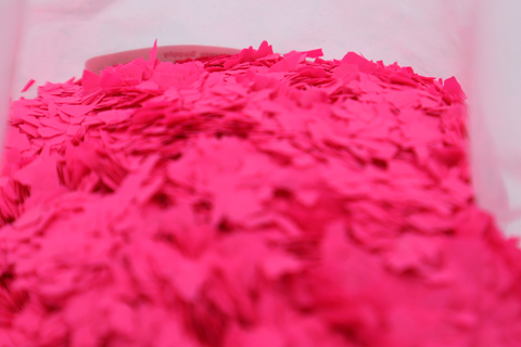 FLUORESCENT PINK FLAKES