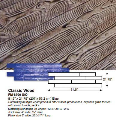 CLASSIC WOOD PLANK STAMPS - PLANKS 6"