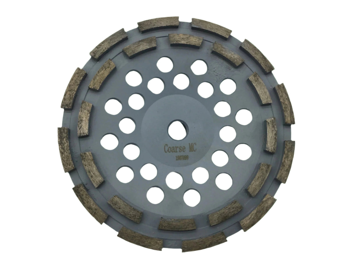 DIAMOND CUP WHEEL 7" COARSE DOUBLE ROW THREADED BC Decorative
