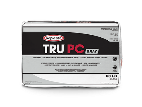 RAPID SET TRU PC - HIGH PERFORMANCE - SELF LEVELING ARCHITECTURAL TOPPING